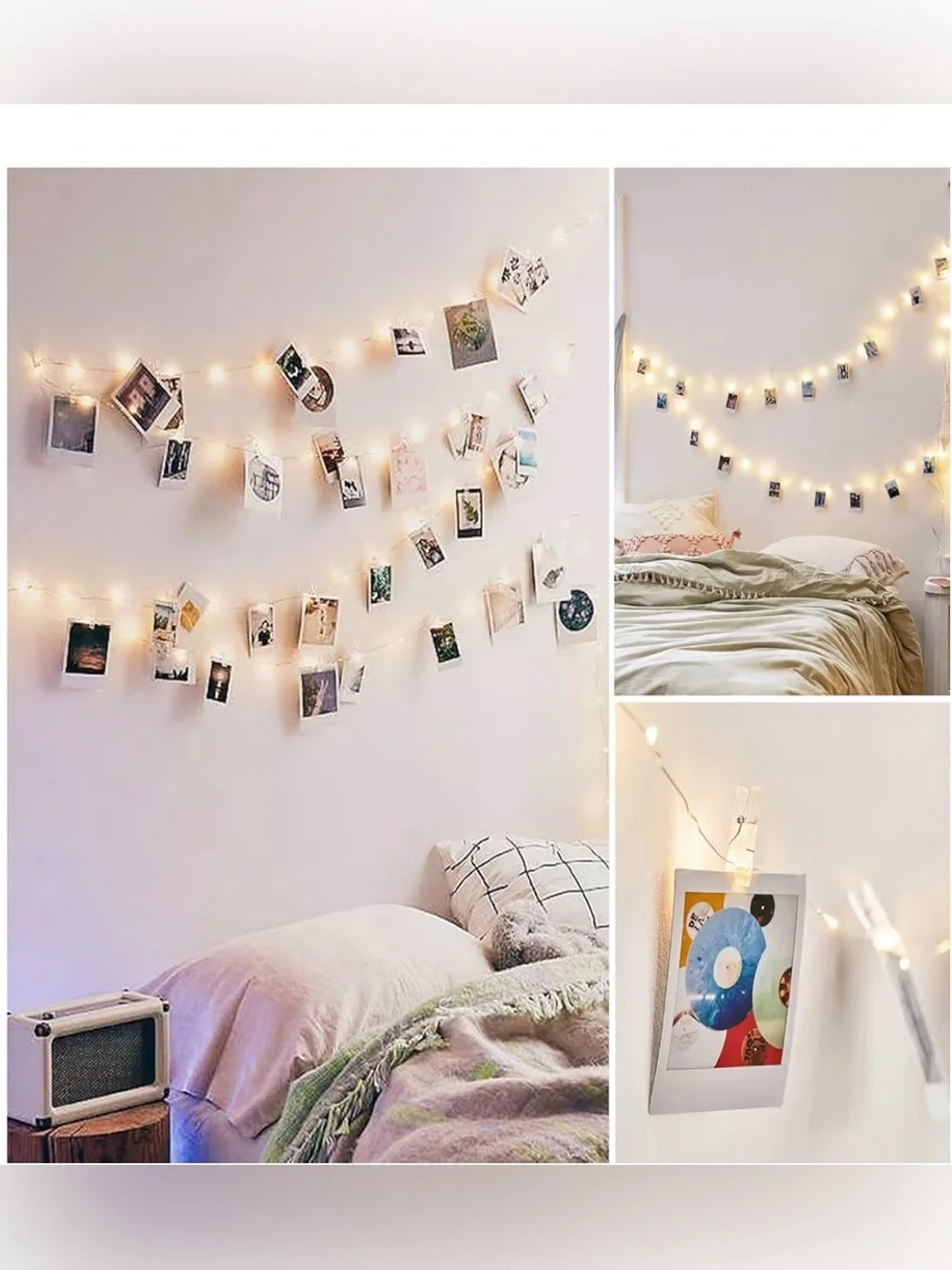 Fairy Lights with 30 Photo clips, 16 feet in Warm White